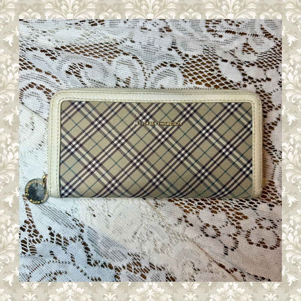 Burberry Blue Label Cream & Tan Nova Check Wallet